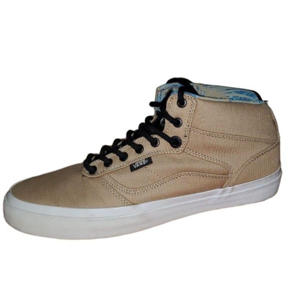 Vans Men's Sneakers Tan 8 Lace Up High Tops Skater Shoes New